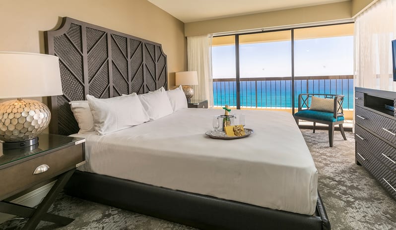Aston Waikiki Beach Tower - Two  Bedroom Premium Oceanfront - Master Bedroom